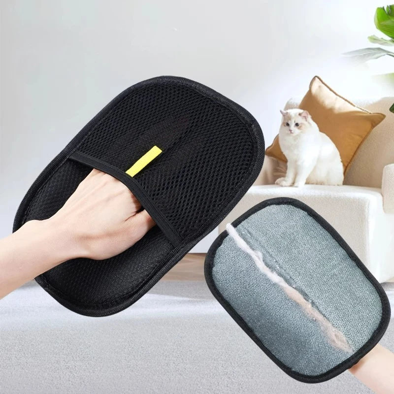 Pet Hair Remover Glove- Reusable Fur & Lint Cleaning Brush for Clothes, Sofa & Car.
