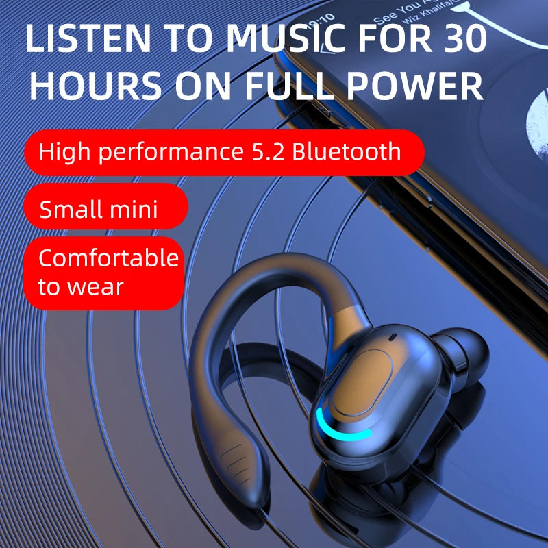 Bluetooth 5.2 Wireless Earbuds – Waterproof Sports Headphones
