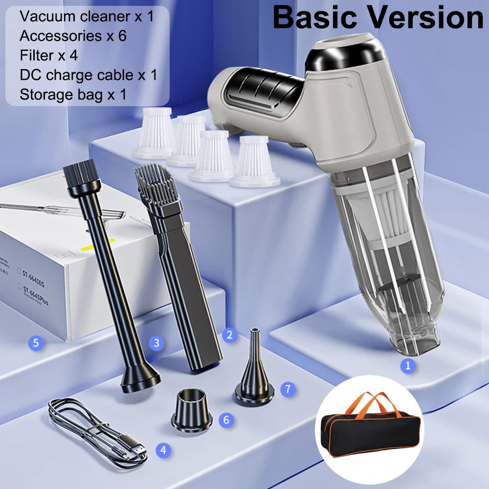95000PA Wireless Car Vacuum Cleaner – Portable Powerful Handheld Cleaner