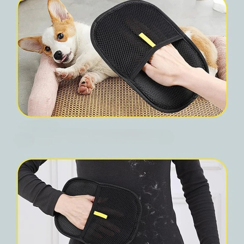 Pet Hair Remover Glove- Reusable Fur & Lint Cleaning Brush for Clothes, Sofa & Car.