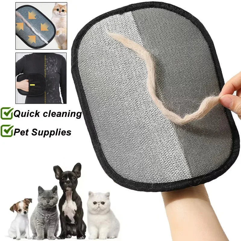 Pet Hair Remover Glove- Reusable Fur & Lint Cleaning Brush for Clothes, Sofa & Car.
