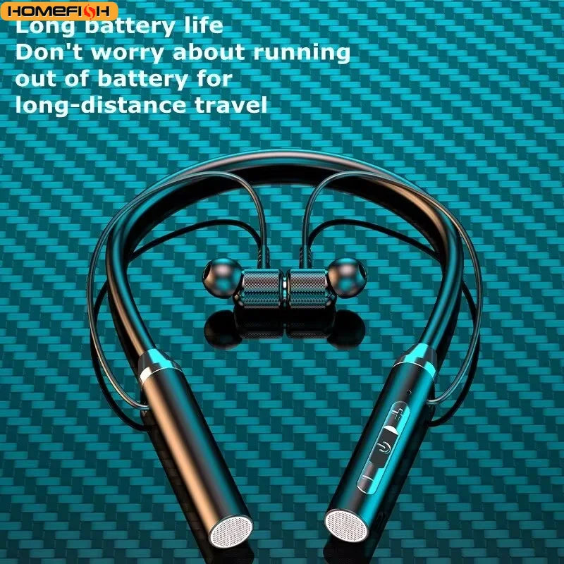 9D Bluetooth Neckband Earphones – Wireless Sports Headset