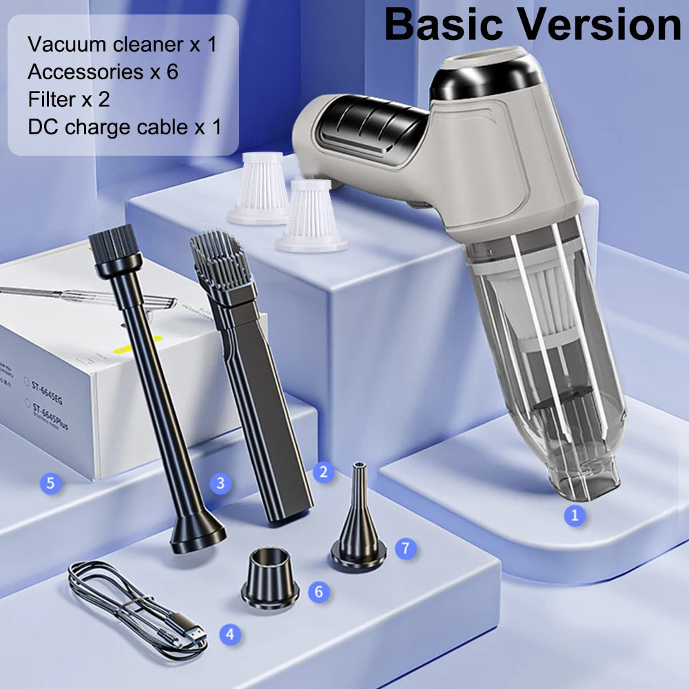 95000PA Wireless Car Vacuum Cleaner – Portable Powerful Handheld Cleaner
