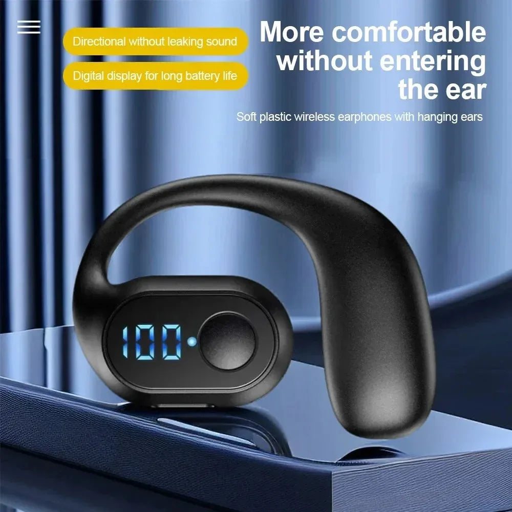 Bluetooth 5.3 Ear Hook Wireless Earbuds – HD Calling & LED Display