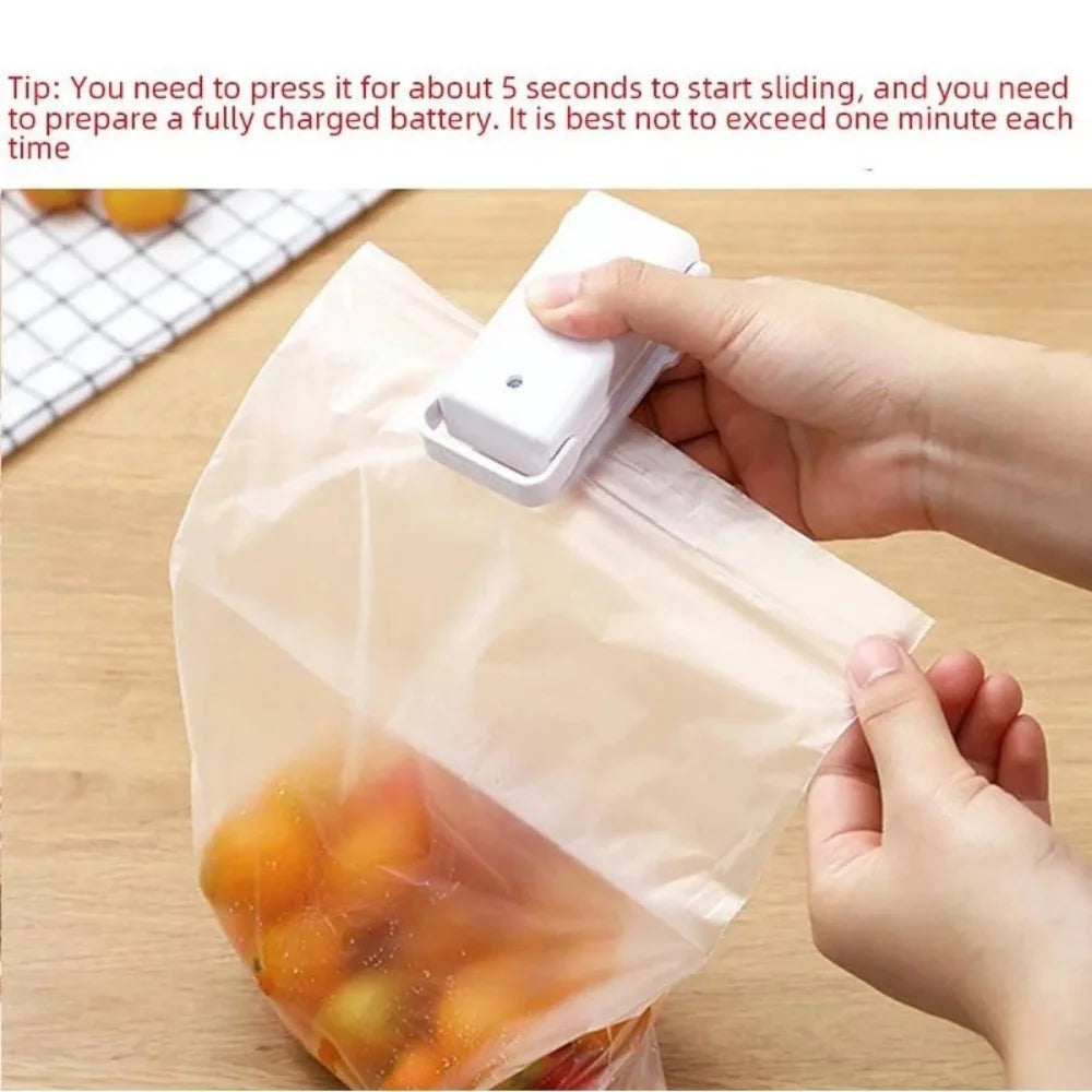 Mini Portable Heat Bag Sealer | USB Rechargeable Food Bag Sealing Machine