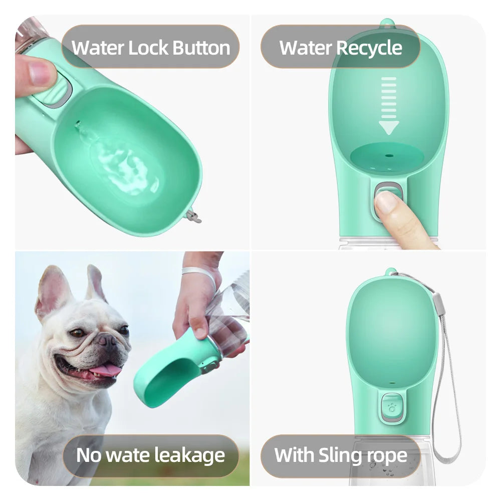 Portable Dog Water Bottle – Leakproof Travel Water Dispenser for Dogs & Cats (300ml / 350ml / 550ml)