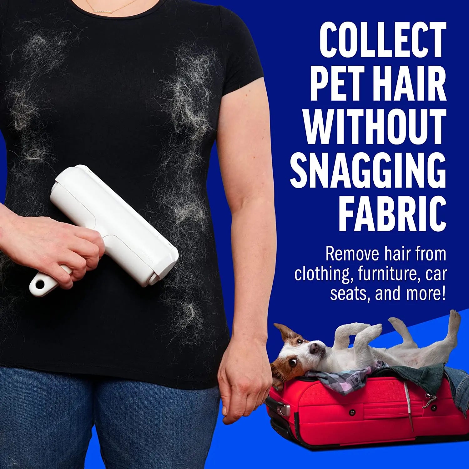 Pet Hair Remover Roller - Removes pet hair quickly from sofas,<clothes,carpets and beds