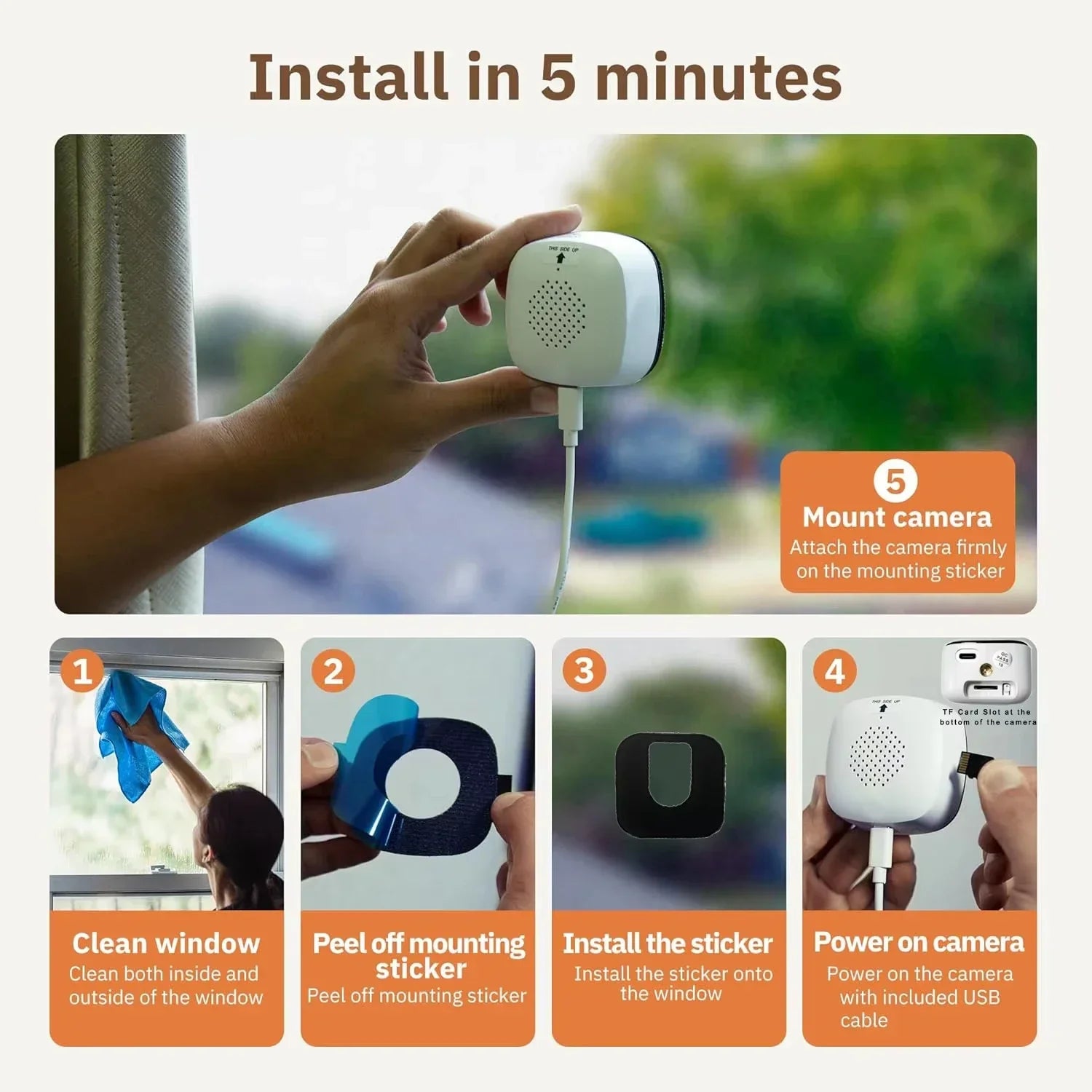 Mini WiFi Security Camera 1080P HD Night Vision Smart Home Monitor