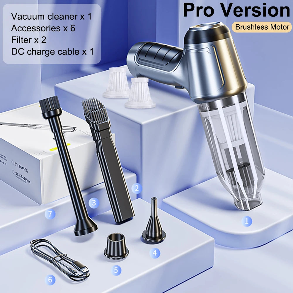 95000PA Wireless Car Vacuum Cleaner – Portable Powerful Handheld Cleaner