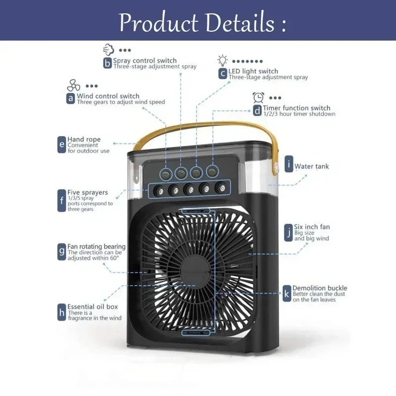 Arctic Breeze 3-in-1 Mini Air Cooler & Humidifier