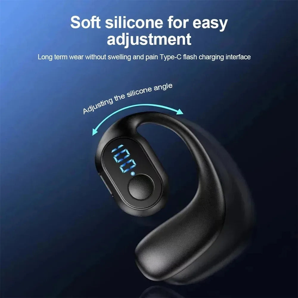 Bluetooth 5.3 Ear Hook Wireless Earbuds – HD Calling & LED Display