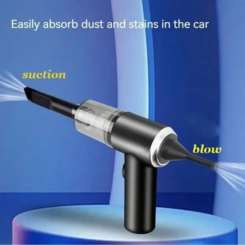 Portable Cordless Car Vacuum Cleaner – Powerful Suction & Air Blower