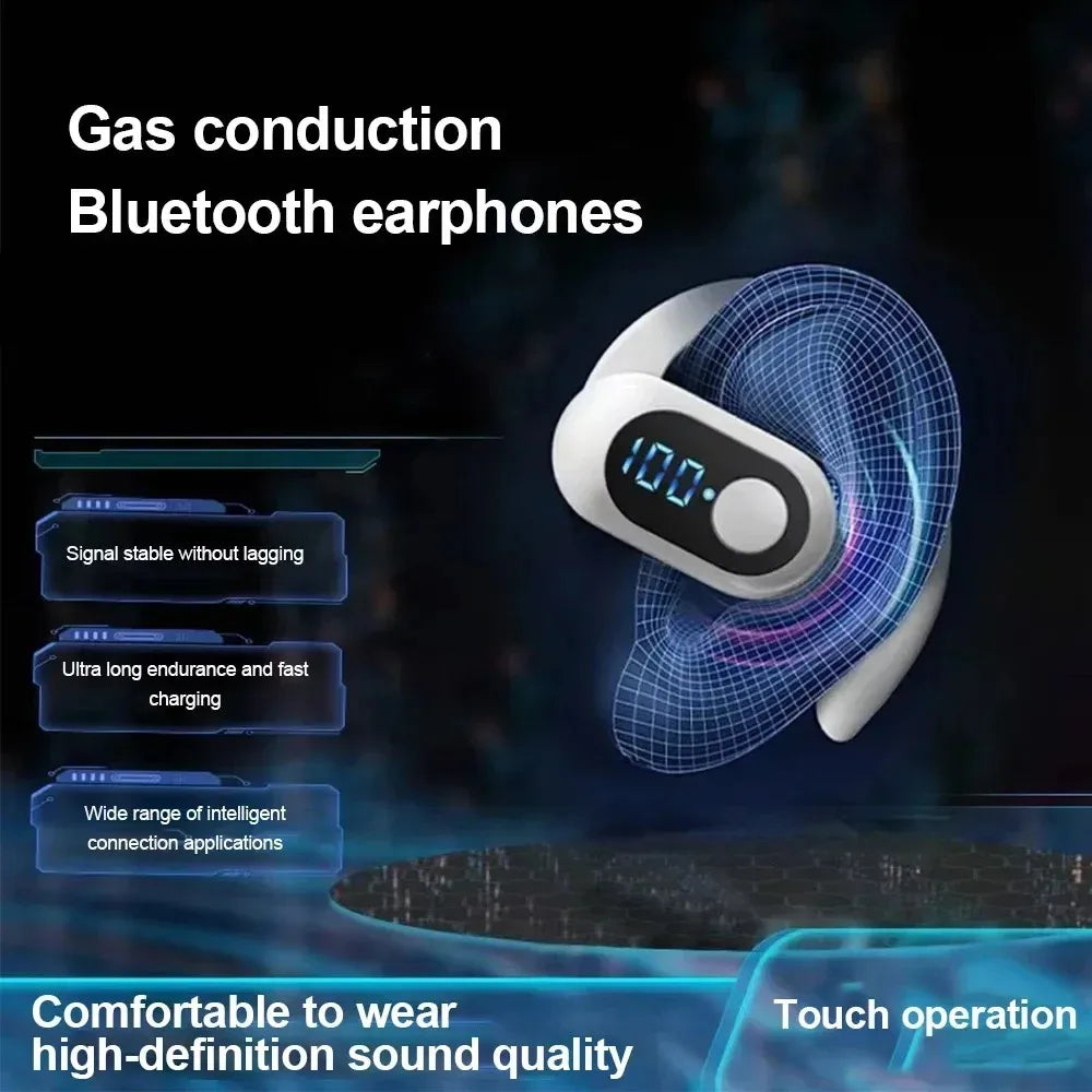 Bluetooth 5.3 Ear Hook Wireless Earbuds – HD Calling & LED Display