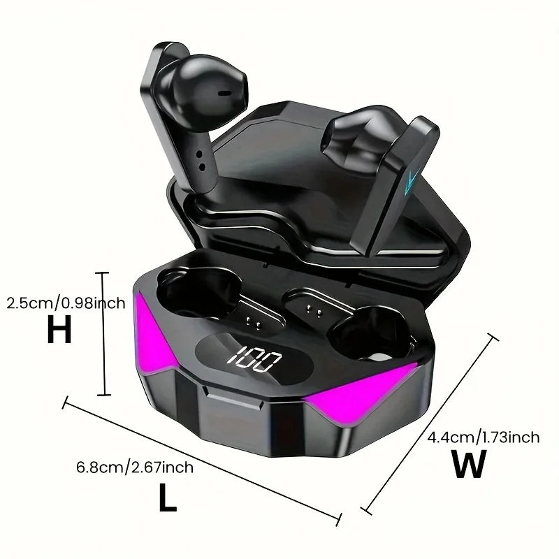X15 TWS Gaming Wireless Earbuds – LED Display & Low Latency