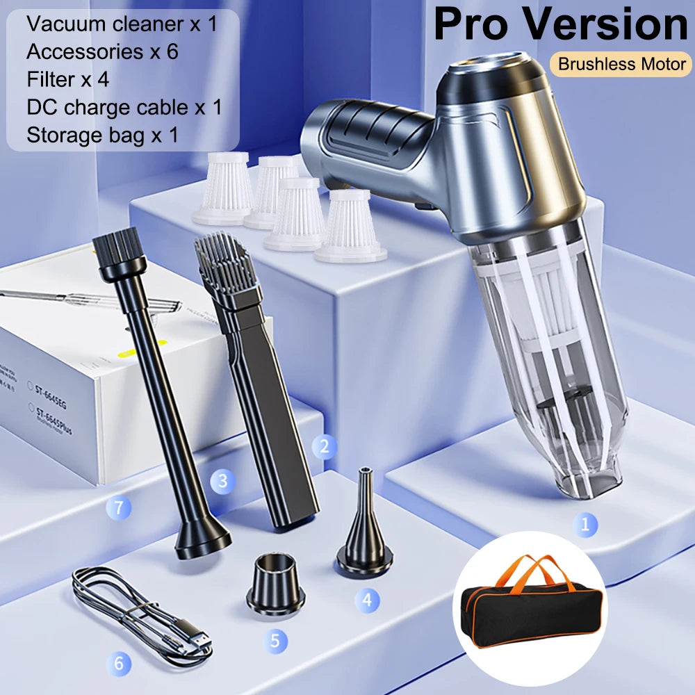 95000PA Wireless Car Vacuum Cleaner – Portable Powerful Handheld Cleaner