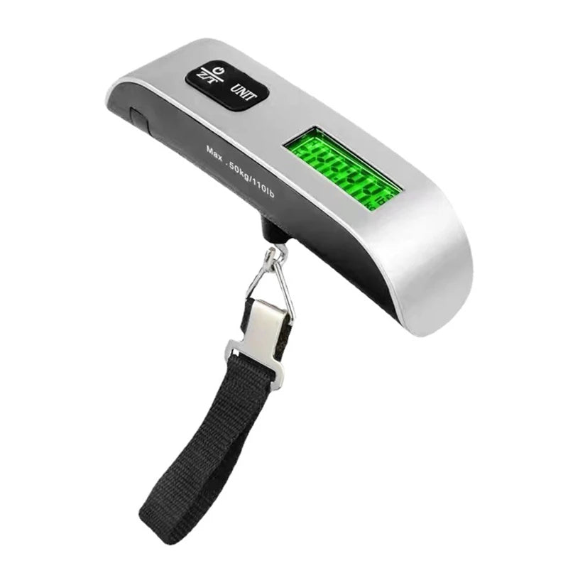 Portable 50kg LCD Digital Hanging Luggage Scale | Travel Suitcase Weight Checker