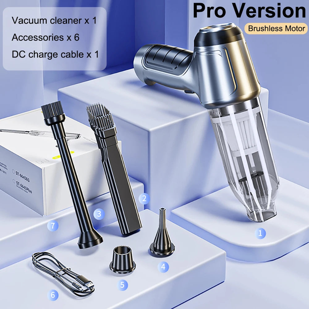 95000PA Wireless Car Vacuum Cleaner – Portable Powerful Handheld Cleaner