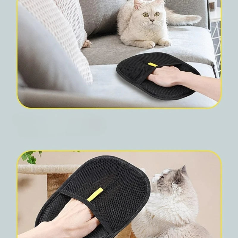Pet Hair Remover Glove- Reusable Fur & Lint Cleaning Brush for Clothes, Sofa & Car.