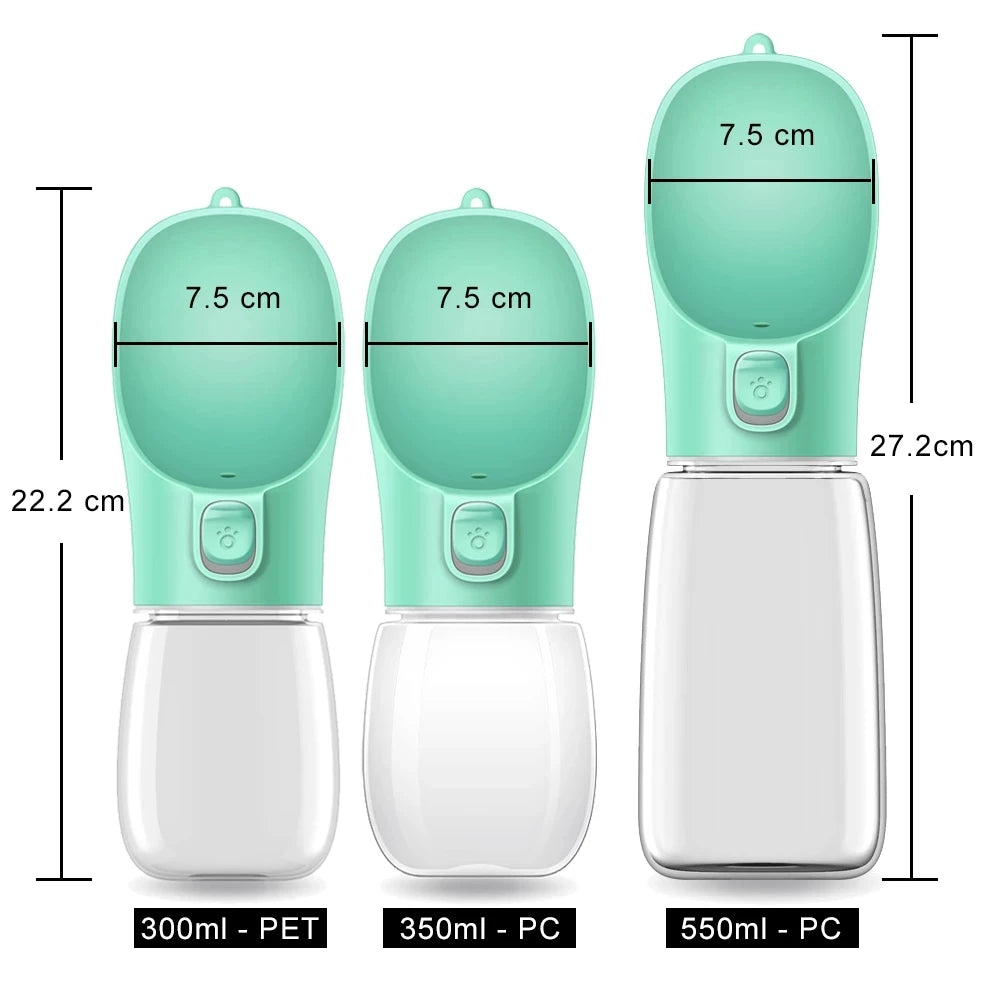 Portable Dog Water Bottle – Leakproof Travel Water Dispenser for Dogs & Cats (300ml / 350ml / 550ml)