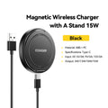 Essager Magnetic Wireless Charger With Holder 15W Fast Charging For iPhone17 16 15 14Pro Max Airpods Mini Wireless Phone Charger