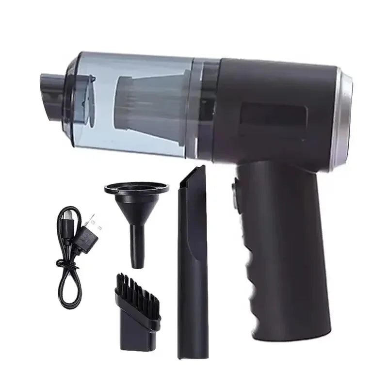 Portable Cordless Car Vacuum Cleaner – Powerful Suction & Air Blower